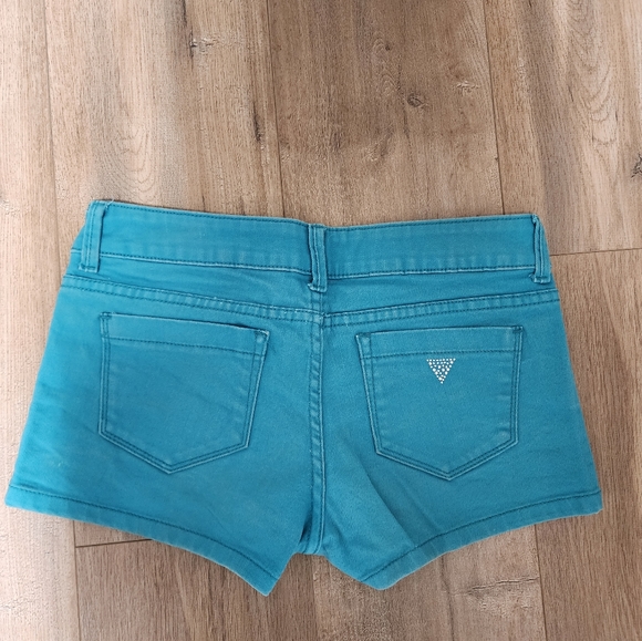 Teal Jean Guess Shorts Size 28 - Picture 3 of 3